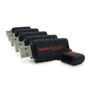 Centon DataStick Pro USB 2.0 Flash Drives, 16GB, Sport Black, Pack Of 5 Flash Drives, DSW16GB5PK