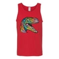 thumbnail image 3 of Dean Russo Raptor Animal Lover Mens Graphic Tank Top, Red, Small, 3 of 6