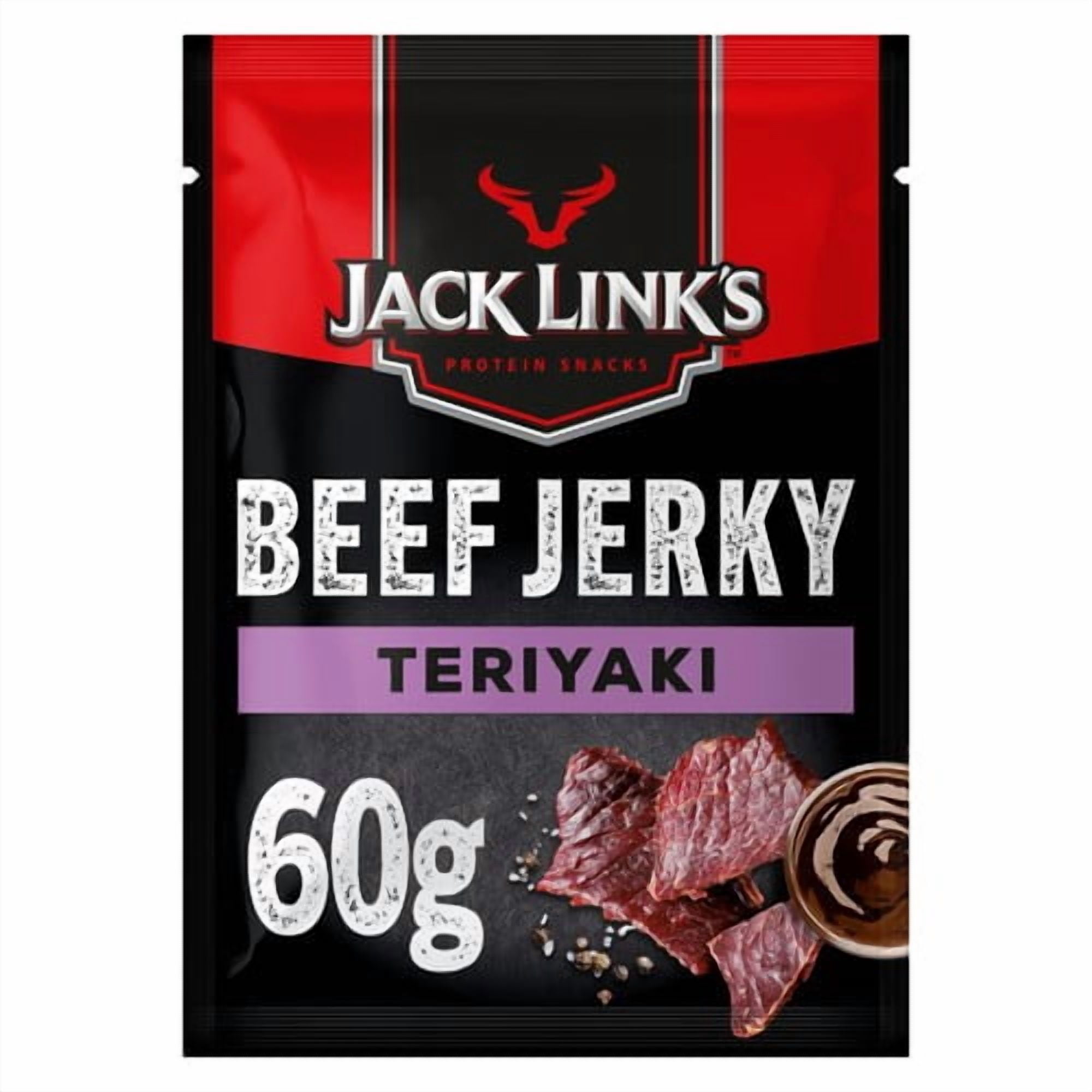Jack Links Teriyaki Beef Jerky 60g, British Import (Pack of 3)