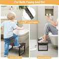 thumbnail image 3 of Bamboo Toilet Stool Poop Stool Foldable es Adjustable Heights Potty Stool for Adults Kids Portable Pooping Foot Stool for Bathroom RV Sturdy Squat Stools Potty lbs Capabi, 3 of 7