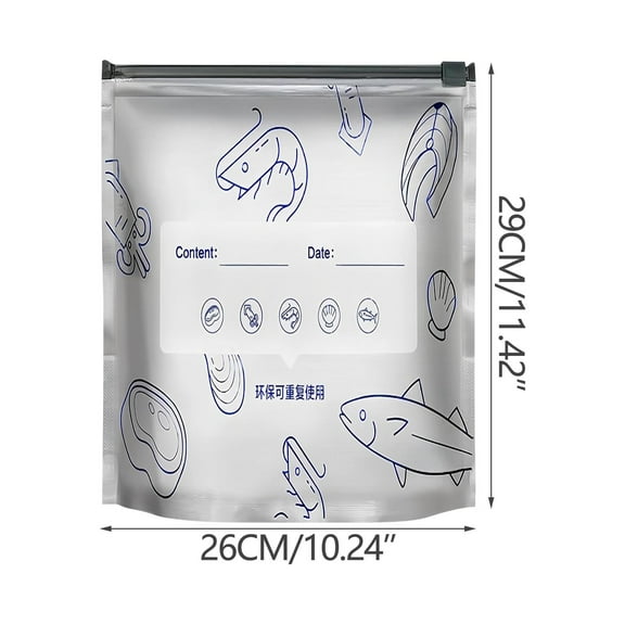 10-Pack Food-Grade Aluminum Foil Sealing Bags, Ziplock Storage Bags for Food, Refrigerator & Freezer Safe, Reusable Sealing Bags for Food Preservation and Storage