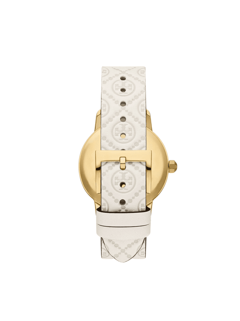 Tory Burch Ivory TBW1000 Leather Band Gold-Tone Stainless Steel Dial Women's Watch