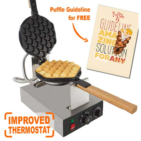 Puffle Waffle Maker Professional Rotated Nonstick (Grill / Oven for Cooking Puff, Hong Kong Style, Egg, QQ, Muffin, Cake Eggettes and Belgian Bubble Waffles) (110V, Puffle maker FY-6