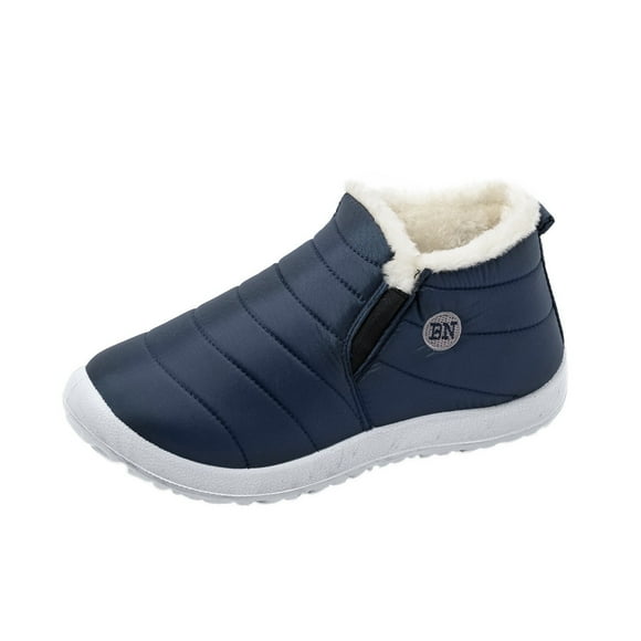 Women Winter Flat Water-Repellent S Snow Boots for Women Velvet Warm Short-Tube Snow Boots for Women Wide Width Boots