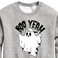 thumbnail image 3 of Instant Message - Scary Cool Ghost Boo Yeah - Toddler & Youth Crewneck Fleece Sweatshirt, 3 of 6