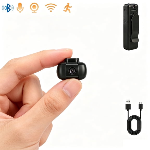 W9 Mini 4K Wearable Camera Recorder with Audio Video Recording, Night Vision for Security Work & Travel