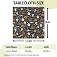 thumbnail image 2 of Vintage Halloween Scene Pattern Square Fitted Tablecloth with Elastic Edge,Square Table Cover,Washable Elastic Table Cover for Home Kitchen Party Decor 34"x34", 2 of 6