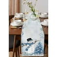 thumbnail image 2 of Table Runners 120 Inches Long Dress Scarves, Christmas Coastal Farmhouse Coffee/Dining/Kitchen Table Runner for Living Room, Blue Snowman Pine Tree Starfish Coral 13x120 Inch, 2 of 7