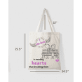 thumbnail image 3 of Set of 2 Reusable 100% Cotton Organic Canvas bags - I believe in Mending hearts & Hangovers, 3 of 13