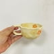 thumbnail image 5 of Taza de desayuno, utensilios únicos para beber, regalo de inauguración de la casa, leche con flores irregulares flor naranja, 5 of 8