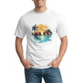 thumbnail image 3 of Graphic Tees Beach Summer Gildan Men's Short Sleeve T-Shirt 180g, 3 of 8