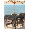 thumbnail image 3 of Outdoor Tablecloths with Umbrella Hole & Zipper, Yellow Palm Trees 54x54 Inch Square Tablecloths, Summer Tropical Coconut Trees Vintage Waterproof Table Cloth, Patio/Pool/Picnic Table Covers, 3 of 8