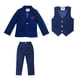 thumbnail image 3 of Trajes de fiesta de boda para bebés, chaqueta, chaleco, pantalones, trajes formales para niños, vestido de bautismo, conjunto de ropa para ceremonia adolescente, 3 of 5