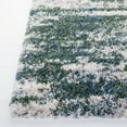 thumbnail image 3 of SAFAVIEH Berber Damian Abstract Shag Runner Rug, Green/Beige, 2' x 12', 3 of 11