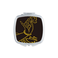 thumbnail image 1 of Culture Hand Lotus Simple Pattern Mirror Portable Compact Pocket Makeup Double Sided Glass, 1 of 3