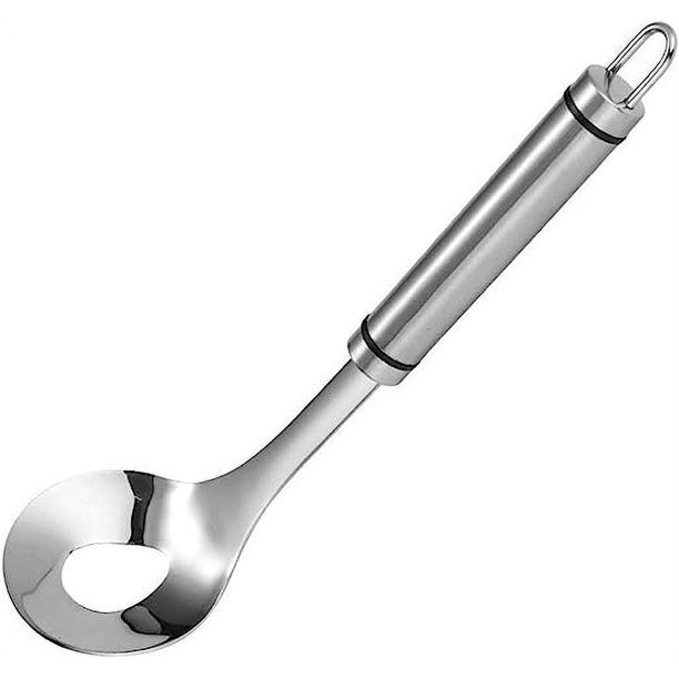 1 pieza para hacer albóndigas plateadas con cuchara para albóndigas de acero inoxidable con orificio, herramientas de cocina antiadherentes para albóndigas, deslizador de camarones, bolas de verduras