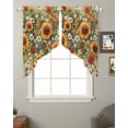 thumbnail image 2 of Spring Floral Swag Valances for Windows, Summer Sunflower Botanical Vintage Rod Pocket Sheer Valances for Small Windows, Swag Toppers Light Filtering for Kitchen Living Room 2 Panels 36''x36'', 2 of 6