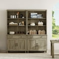 thumbnail image 2 of WAMPAT 72'' Tall Credenzas & Sideboard with Shelves, 34'' Wide Dining Hutch with Drawers and Doorss, Farmhouse buffet cabinet for Home Decor, Living Room, Home Office, Wash Grey, 2 of 7