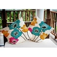 thumbnail image 3 of E by Design Popping Poppies Indoor/Outdoor Throw Pillow, 3 of 3