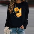 thumbnail image 5 of Hauts d'Hiver pour Femmes Hauts Décontractés d'Hiver pour Femmes Chandail en Molleton à Imprimé Tournesol pour Dames Blouse Tee Chandail Hauts Décontractés pour Femmes, 5 of 5