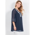thumbnail image 3 of Catherines Women's Plus Size Crinkle Embroidered Tunic, 3 of 3