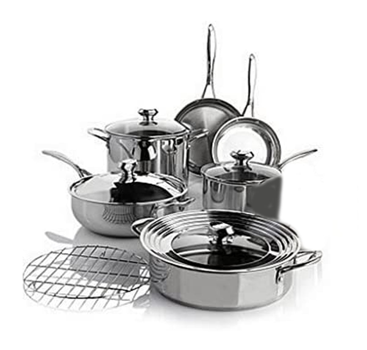 Wolfgang Puck 11piece Stainless Steel Cookware Set Safe For All