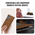 thumbnail image 3 of Allytech Magnetic Case for Samsung Galaxy S24, Support Wireless Charging, Card Slot & Kickstand, [Comfortable Touch] Luxury PU Leather Anti-Fingerprint Shockproof Oil-Proof Flip Case - Brown, 3 of 7