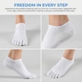 thumbnail image 3 of BlinkLLX 6 Pairs Cotton Toe Socks Low Cut No Show Athletic Socks for Men Women, 3 of 6
