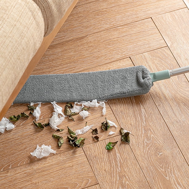 Cepillo de limpieza extensible, cepillo para polvo con mango extralargo, trapeador ajustable para limpiar techos altos, muebles, espacio inferior para el hogar