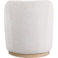thumbnail image 3 of Meridian Furniture Clarita Cream Boucle Fabric Swivel Accent Chair, 3 of 9