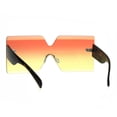 thumbnail image 4 of Flat Panel Shield Oceanic Robotic 80s Futurist Disco Funk Sunglasses Orange Yellow, 4 of 4