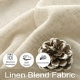 thumbnail image 2 of DriftAway Natural Linen Curtains 84 Inches Long 3 Pound Thick Semi Sheer 2 Panels Farmhouse Real Flax 3 Inch Rod Pocket Back Tab Boho Rustic Light Filtering Window Drapes for Bedroom Privacy Assured, 2 of 8