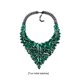 thumbnail image 3 of Guardurnaity Gargantilla de diamantes de imitación para mujer, collar de moda para fiesta, aniversario, boda, compromiso, escuela, compras, citas, Ropa, zapatos y accesorios Miscelánea Verde, 3 of 6