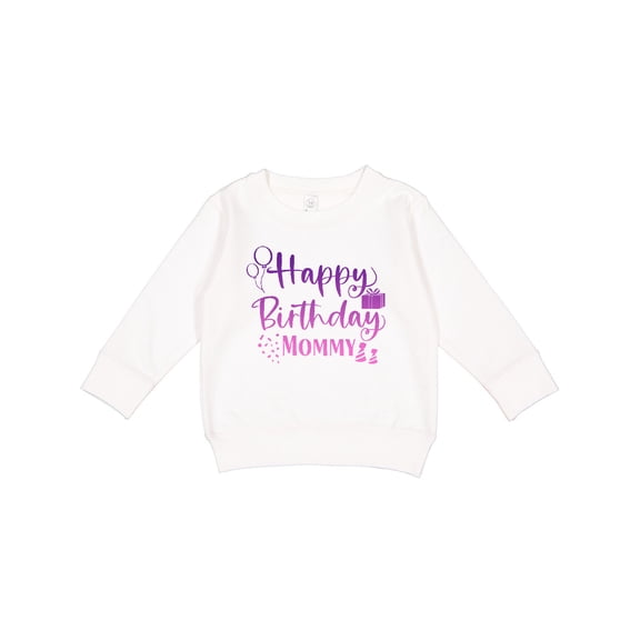 Inktastic Purple Happy Birthday Mommy Toddler Sweatshirt
