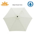 thumbnail image 3 of C-Hopetree 7.5 ft Outdoor Patio Market Table Umbrella with Tilt, Ivory, 3 of 7
