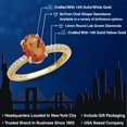 thumbnail image 2 of Gem Stone King 14K Two Tone Gold Twilight Orange Mystic Quartz and Lab Grown Diamond Engagement Ring for Women | 1.96 Cttw | Oval 9X7MM | Gemstone Birthstone | Size 8, 2 of 6