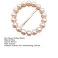 thumbnail image 3 of Fasijew Clothes Corner Knotted Buckle Clothes Corner Knotted Ring Clothing Corner Tie Clip Ring Clothes Corner Knotted Buckle Elegant Faux Pearl Round Love Heart T-shirt Scarf Fashion Jewelry, 3 of 6