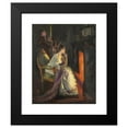 thumbnail image 2 of Jan Skramlík 15x17 Black Modern Framed Museum Art Print Titled - A Girl by the Fireside, 2 of 5