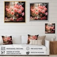 thumbnail image 4 of Designart "Pink Geraniums love expression" Floral Floater Framed Wall Art Print, 4 of 7