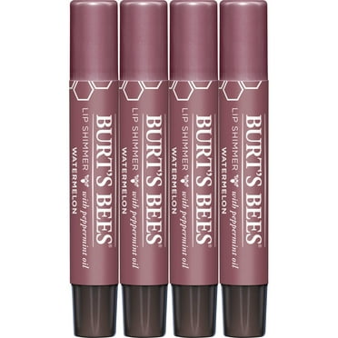 Burt,S Bees Shimmer Lip Tint Stocking Stuffers Set, Tinted Lip Balm Stick, Moisturizing For All Day Hydration With Natural Glowy Pigmented Finish & Buildable Color, Watermelon (4-Pack)