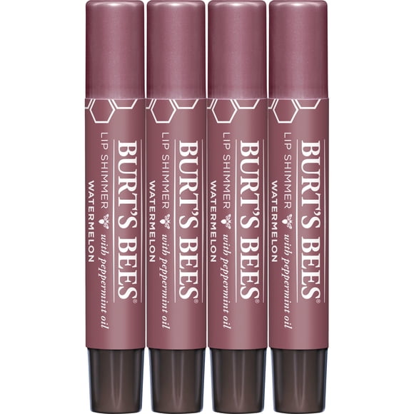 Set de tinte labial Burt's Bees Shimmer Watermelon, paquete de 4