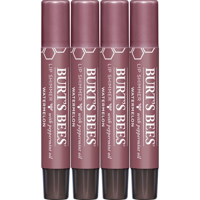 Set de tinte labial Burt's Bees Shimmer Watermelon, paquete de 4