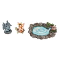 thumbnail image 1 of 3pcs Fairy Garden Miniature Fish Pond Kit Hand Painted Sunproof Coating Waterproof Lovely Fairies Dragon Pond Figurine, 1 of 5