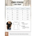 thumbnail image 5 of ONLYSHE Womens Summer V Neck T Shirts Short Sleeve Loose Fit Basic Tunic Tops Blouse, 5 of 5