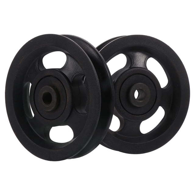 Mobutofu Pulley for Weights Simple Design Black 100Mm 25Mm 2Pcs