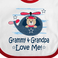 thumbnail image 4 of Inktastic Grammy and Grandpa Love Me Grandson Boys Baby Bib, 4 of 4