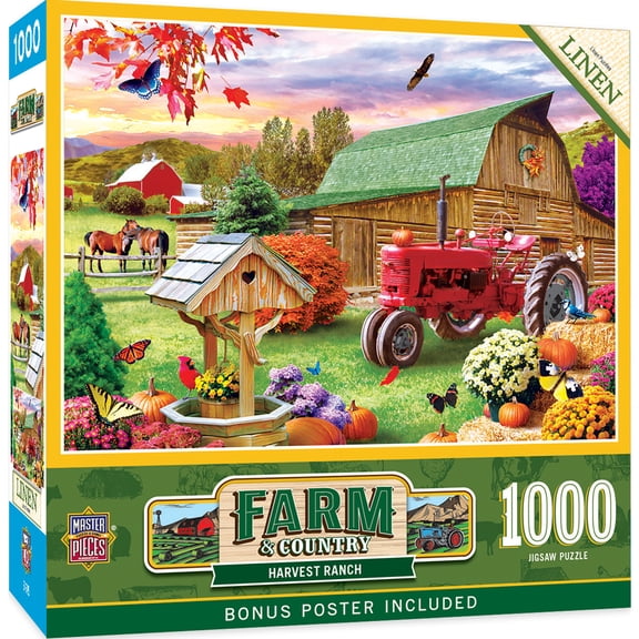 MasterPieces 1000 Piece Jigsaw Puzzle - Harvest Ranch - 19.25"x26.75"