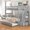 Gray, variant on [US IN STOCK] Twin over Twin Bunk Bed with Trundle and Storage, Gray