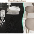 thumbnail image 4 of Dining Table for 6-8 People, Rustic Wave Irregular Edge Table with Thick MDF Top & Metal Frame, Waterproof Scratch-Resistant, Versatile for Dining/Work/Study, Black, 4 of 7