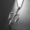 thumbnail image 7 of HZMAN Men Vintage Poseidon Trident Necklace, Ancient Greek Mythology Amulet Pendant, 7 of 7